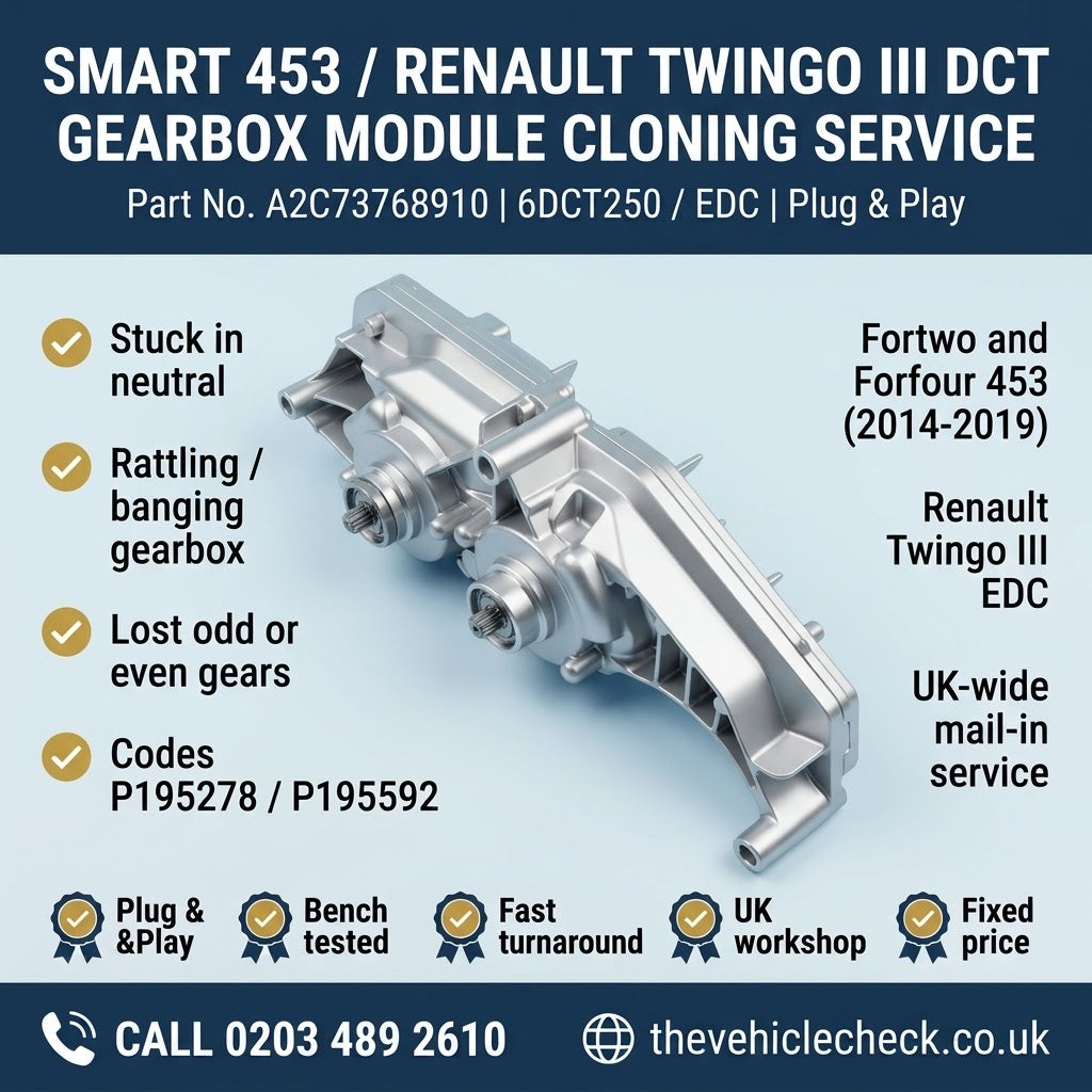Renault Twingo III EDC gearbox control module cloning service
