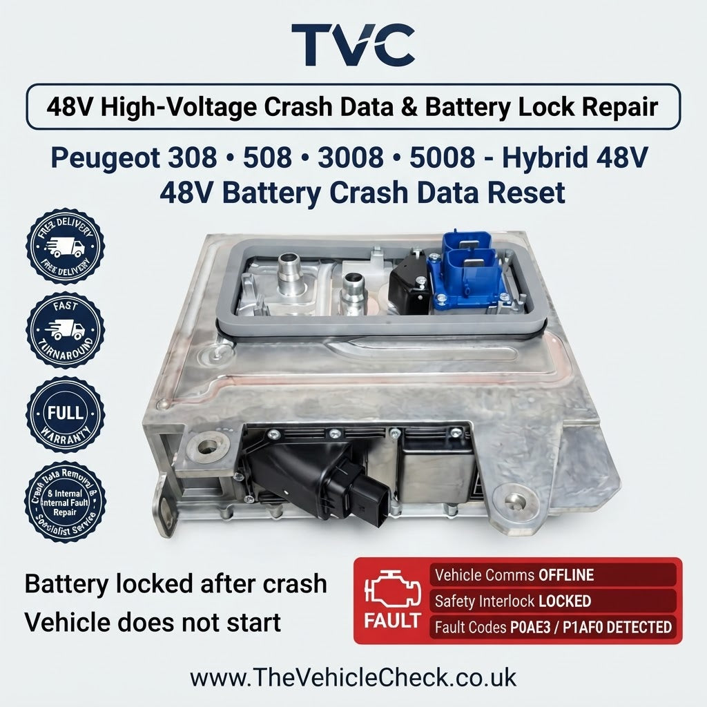 Peugeot Citroen DS PSA hybrid 48V battery BMS crash data reset service