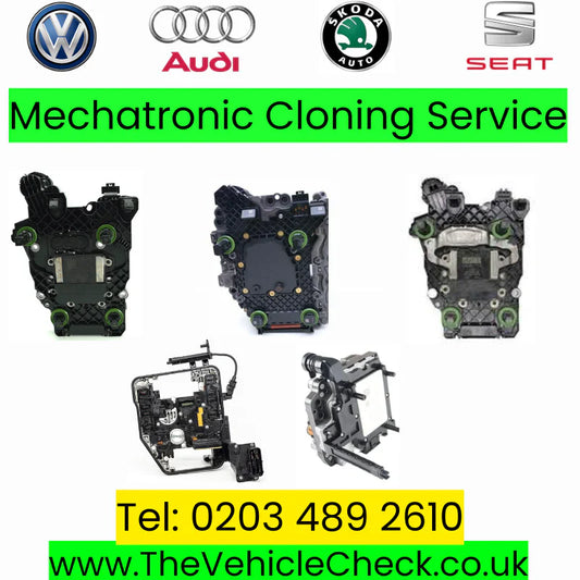 DSG mechatronic unit cloning service — original data transfer plug and play no coding required The Vehicle Check UK