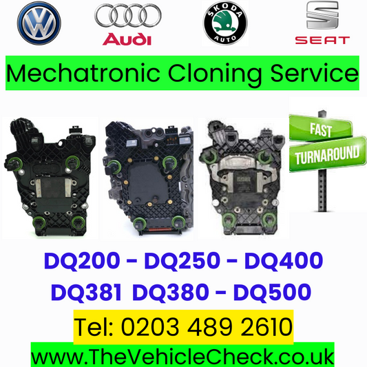 DQ380 - DQ381 - DQ400 - DQ500 - Gearbox Mechatronic Cloning Service - NO CODING