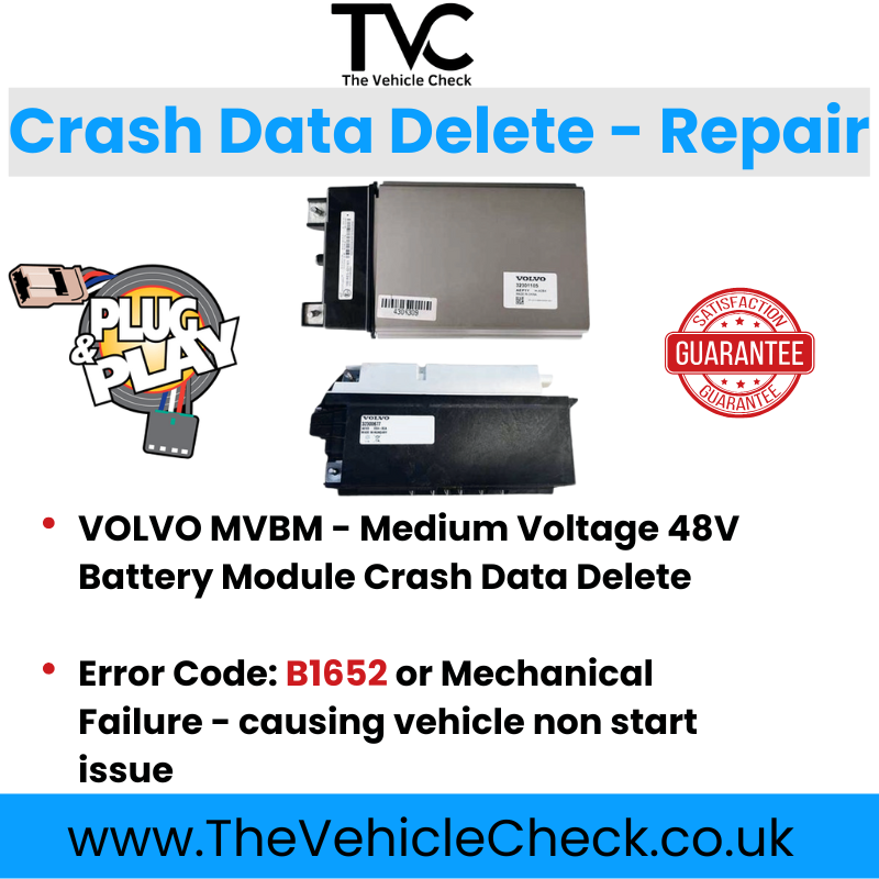 Volvo Mild Hybrid 48v CRASH DATA Battery Repair Service MVBM B1652