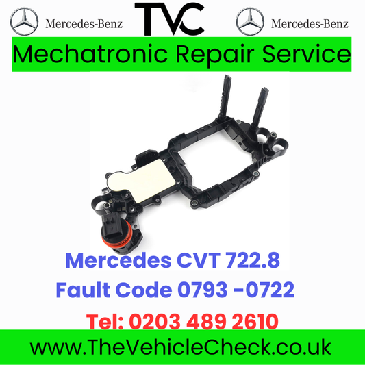 🌟 Mercedes CVT 722.8 Mechatronic Repair Service - Fault Code 0793 -0722 🌟