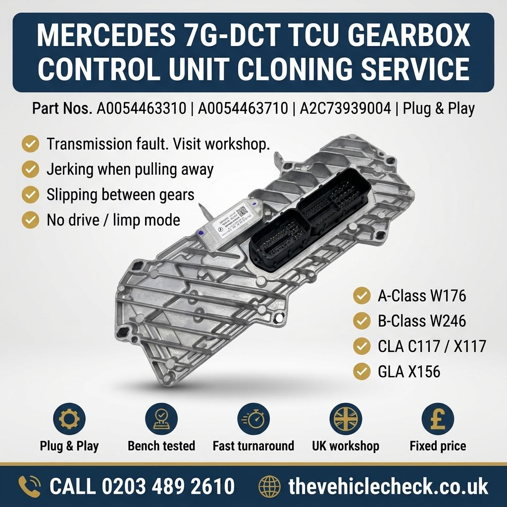 Mercedes GLA X156 7G-DCT TCU gearbox control unit cloning service
