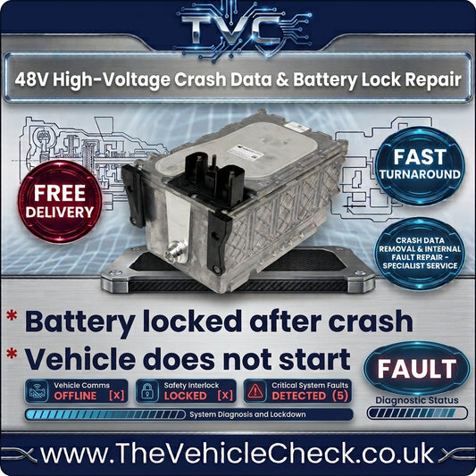 Mercedes CLS 48V EQ Boost battery crash data and battery lock repair service by The Vehicle Check