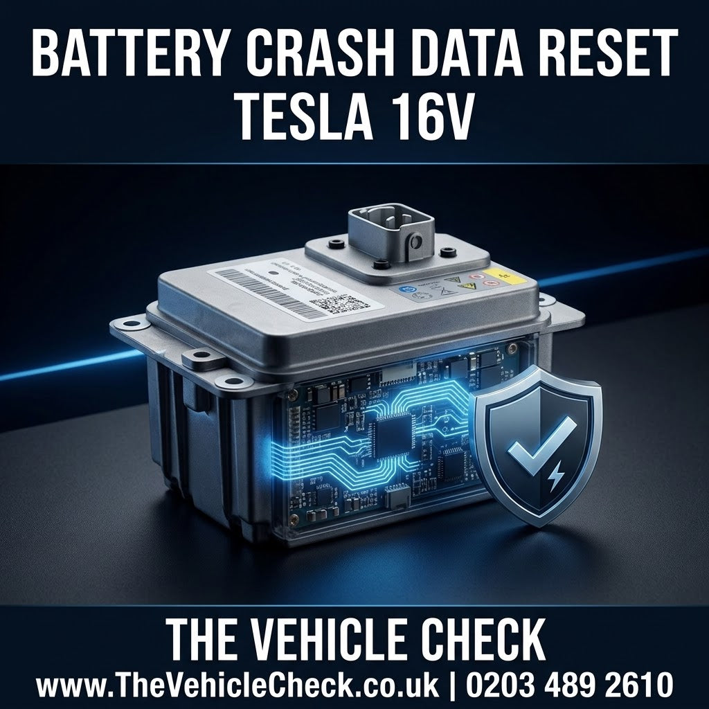 Tesla 16V lithium battery crash data reset and repair service